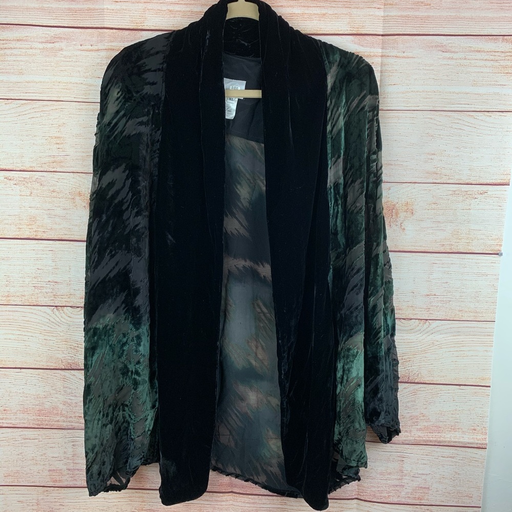 Kay Chapman Velvetty 100% Silk Cardigan Kimono